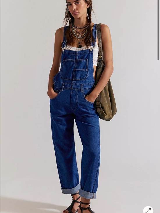 Free People Denim - We the free free people Denim Overalls - Classic Blue Women’s Jeans Overalls